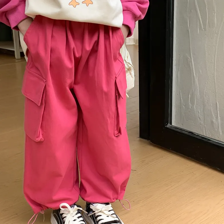 【90-140cm】超人気商品 人気上昇中 ファッション カジュアル 3色選べる 無地 ゆったり カッコイイ パンツ