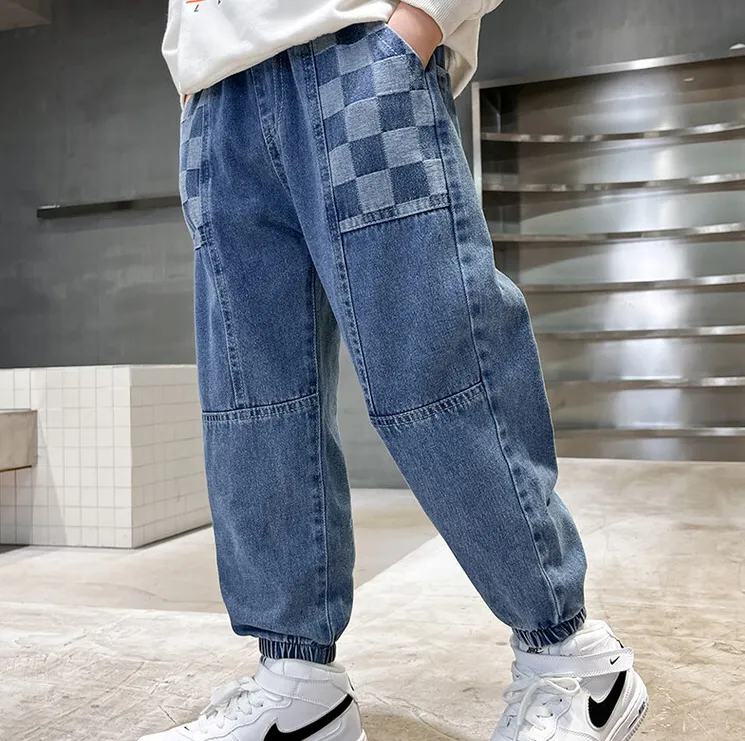 【110-170cm】話題沸騰中 着心地良い 新品 2色選べる デニム 無地 男の子 ゆったり オーバーサイズ パンツ