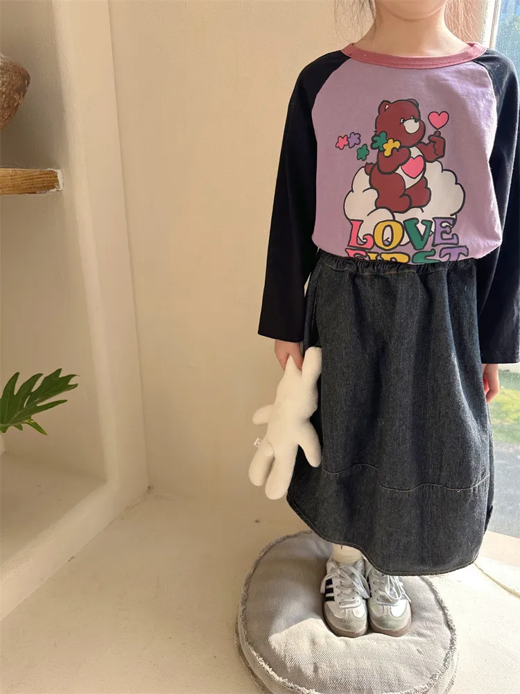 【90-150cm】三色選べる 超可愛い ファッション 合わせやすい カートゥーンプリント 着せやすい カジュアル 肌触りいい Tシャツ