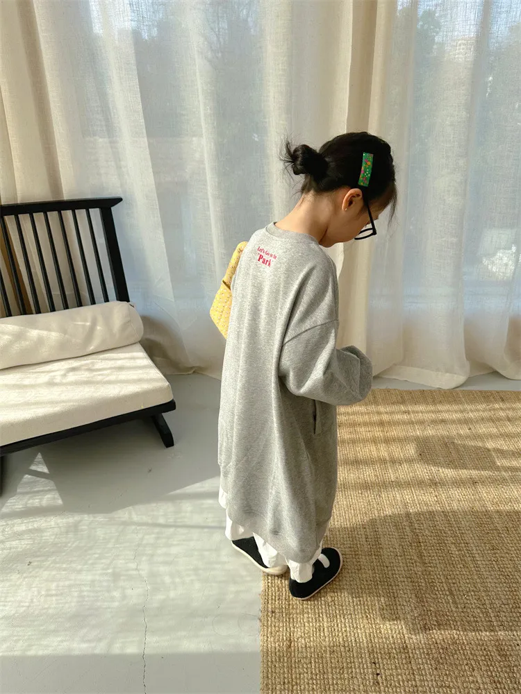 【90-150cm】気質満点 超可愛い 見逃し厳禁 ファッション 二色選べる カートゥーンプリント 無地 ワンピース