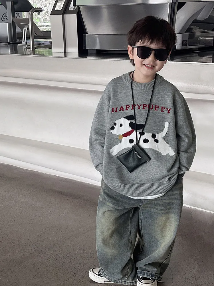 【90-150cm】合わせやすい ファッション 人気上昇中 超カッコイイ 気質満点 男の子 セーター