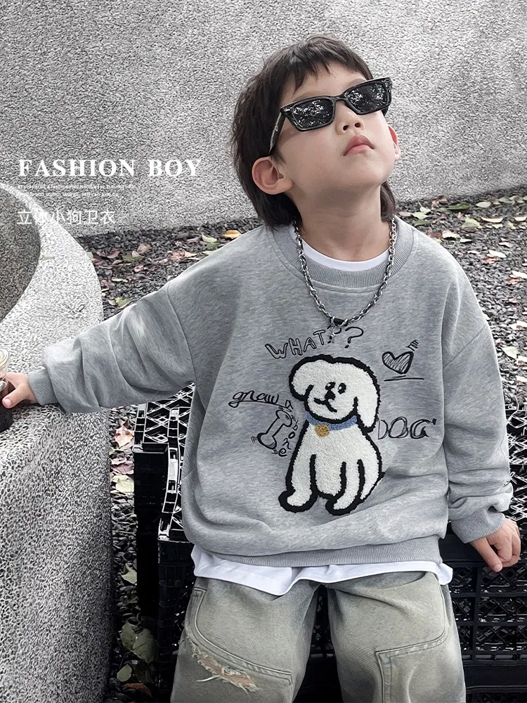 【110-160cm】  人気上昇中 大好評 気質満点 ファッション プリント 春秋 オーバーサイズ 男の子 トレーナー