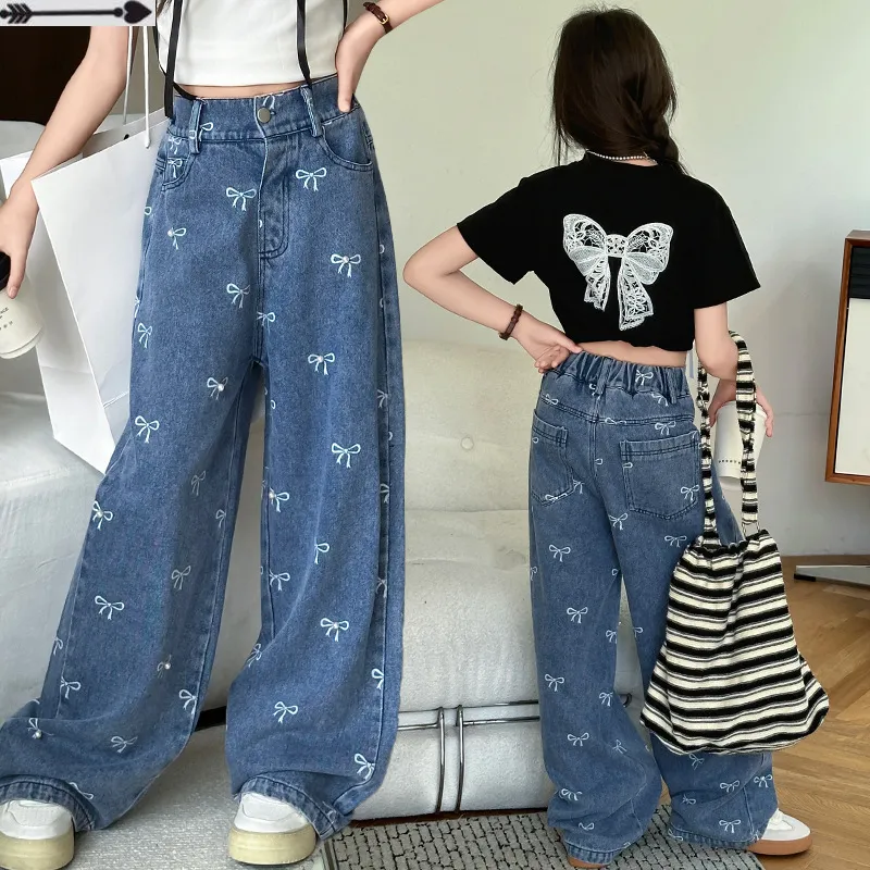 【120-170cm】単品注文可 質感のいい 着心地良い ファッション リボン付き  夏 Ｔシャツ/パンツ