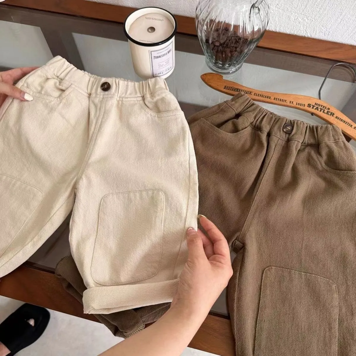 【80-130cm】超人気 韓国風 子供服 履きやすい カジュアル ウエストゴム パンツ