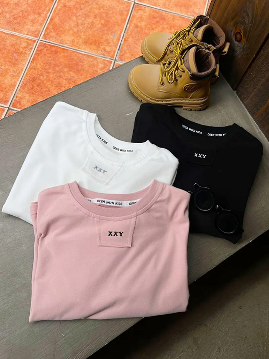 【90-150cm】抜群なデザイン 存在感アップ アルファベット 子供服 男の子 シンプル 長袖Tシャツ