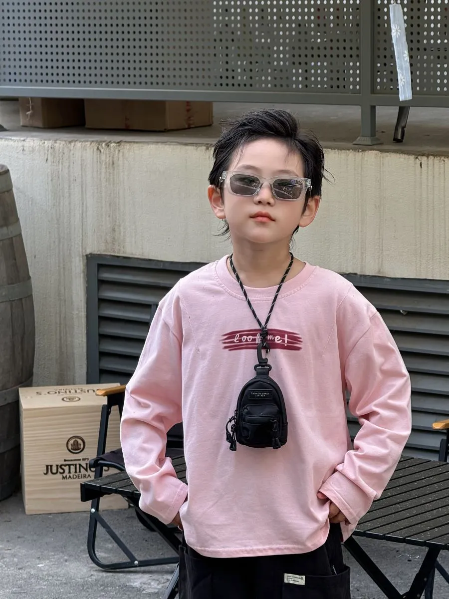 【90-160cm】快適な着心地 毎日着たい キッズ ベビー 男の子 女の子 オーバーサイズ トップス 長袖Tシャツ ロンT