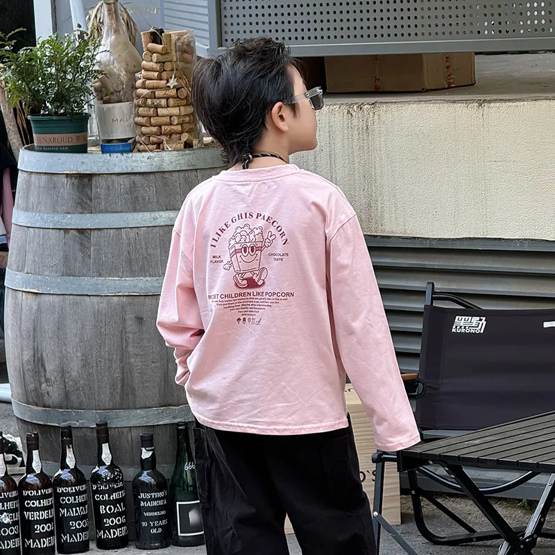 【90-160cm】快適な着心地 毎日着たい キッズ ベビー 男の子 女の子 オーバーサイズ トップス 長袖Tシャツ ロンT