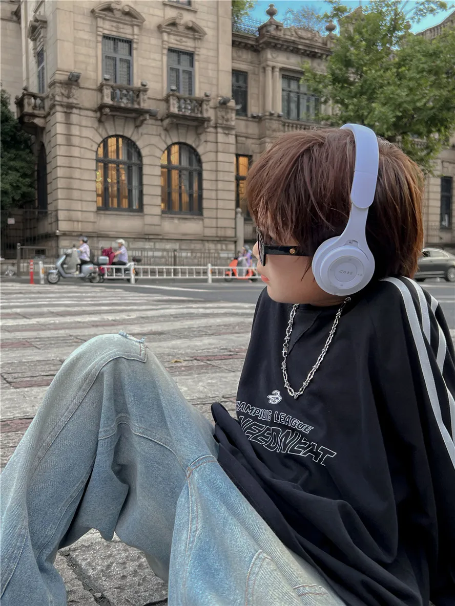 【90-160cm】韓国カジュアルスタイル ファッション 長袖 ゆったり 子供服 男の子 プリント  Tシャツ