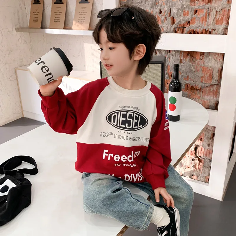 【90-140cm】24ssファッション キッズ ゆったり 子供服 男の子 レーナー トップス