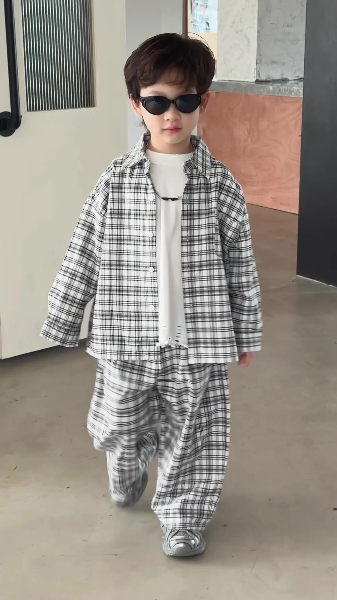【90-150cm】オシャレ 上下バラして使えるオトク感 セットアップ 上下セット 長袖 男の子