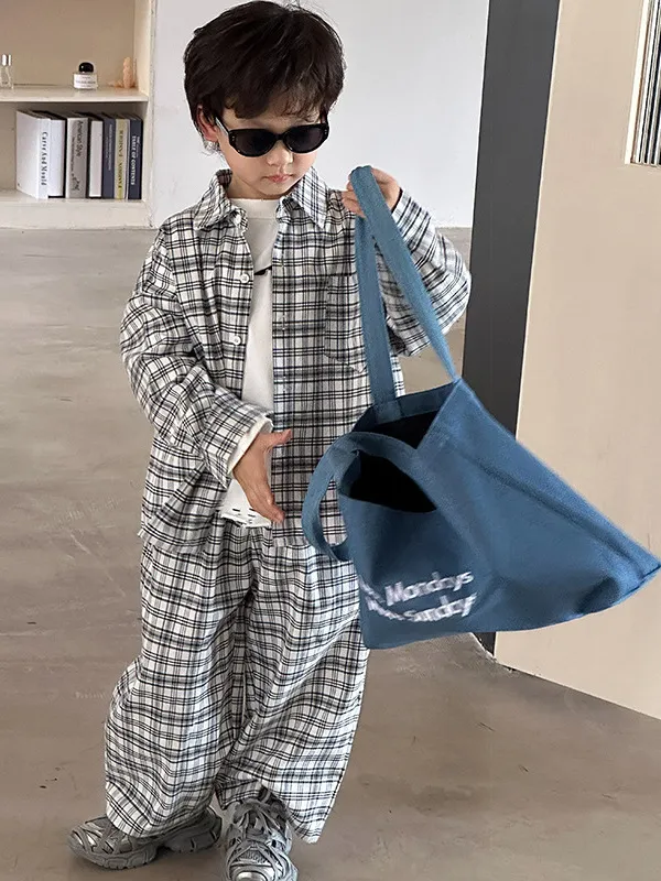 【90-150cm】オシャレ 上下バラして使えるオトク感 セットアップ 上下セット 長袖 男の子