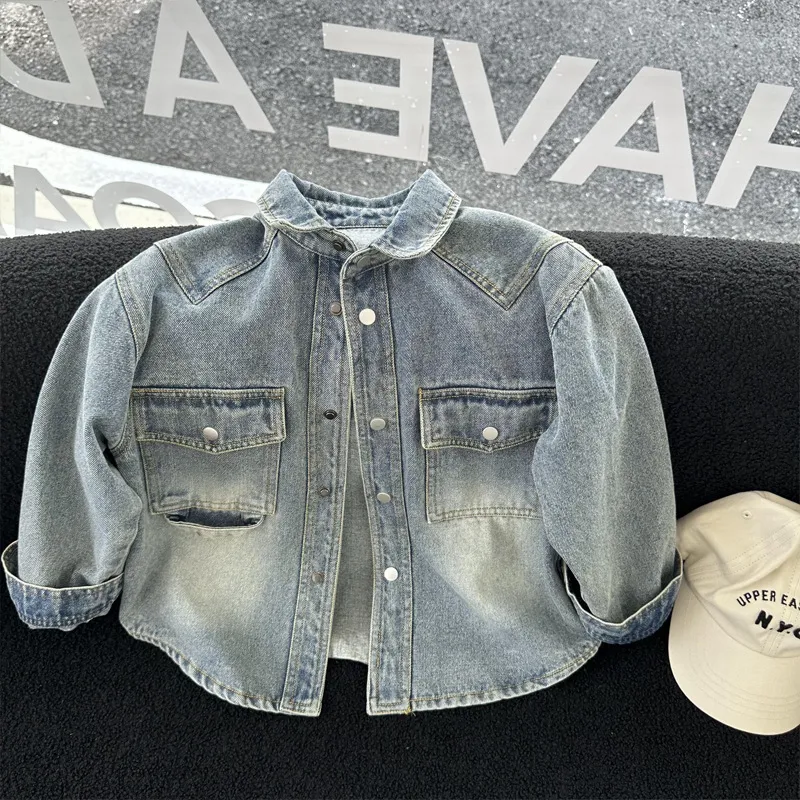 【90-140cm】 ファッション かっこいい デニムコート デニムジャケット アウター キッズ ジュニア 男の子