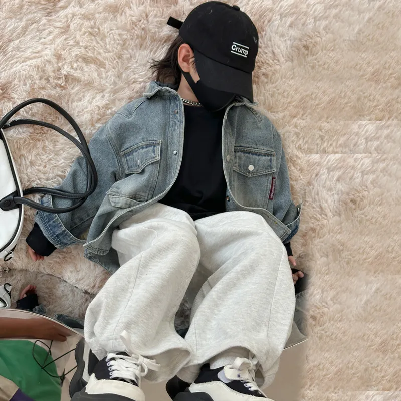 【90-140cm】 ファッション かっこいい デニムコート デニムジャケット アウター キッズ ジュニア 男の子