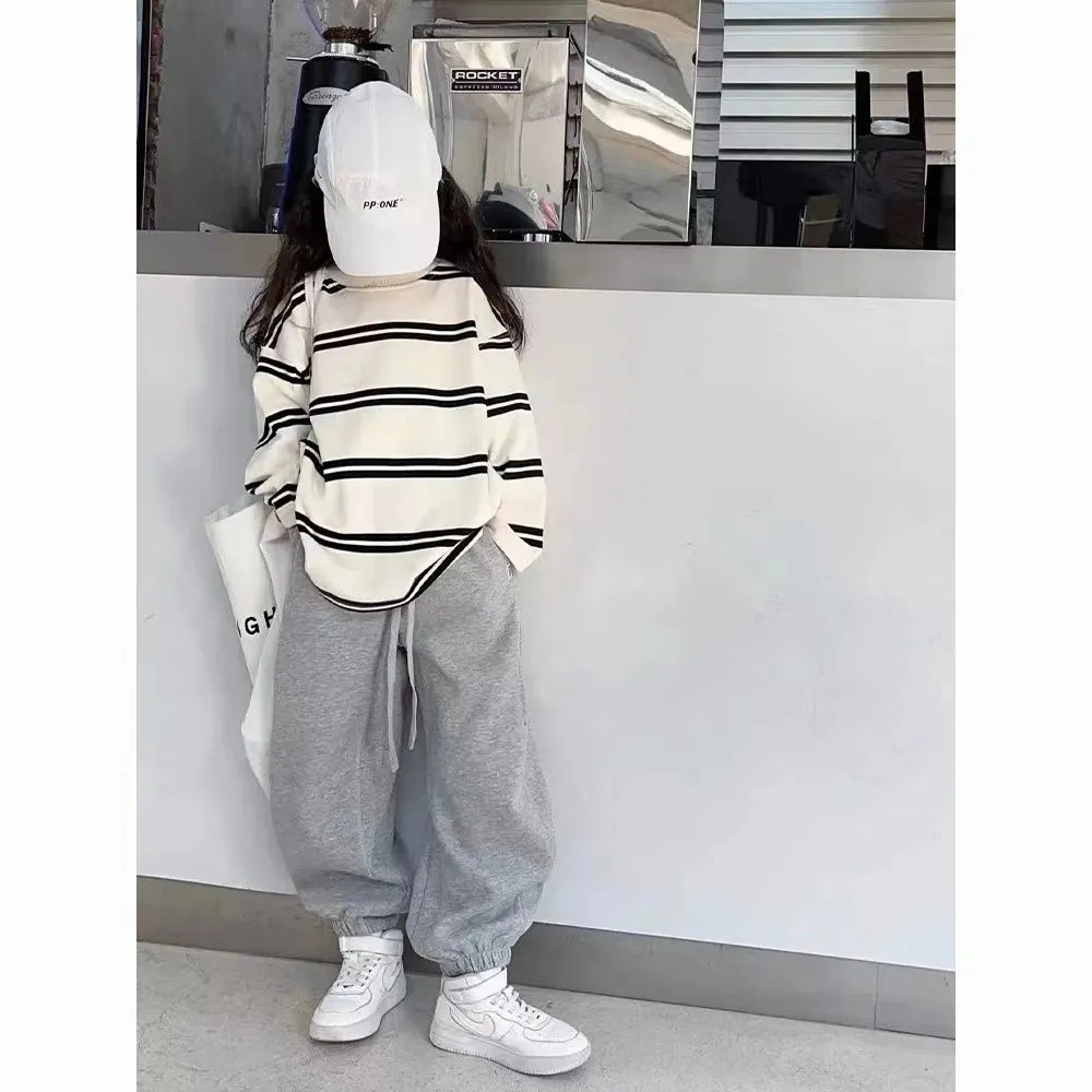 【120-170cm】 おしゃれ 可愛い 上下セット/単品販売OK スポーツ 秋服 トレーナー 運動着 女の子　