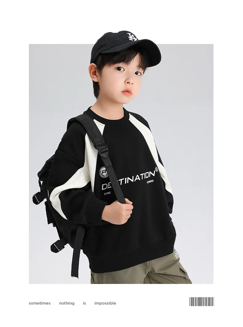 【120-170cm】韓国 大人っぽい ゆったり 子供服 プリントトレーナー スウェット 長袖 トップス