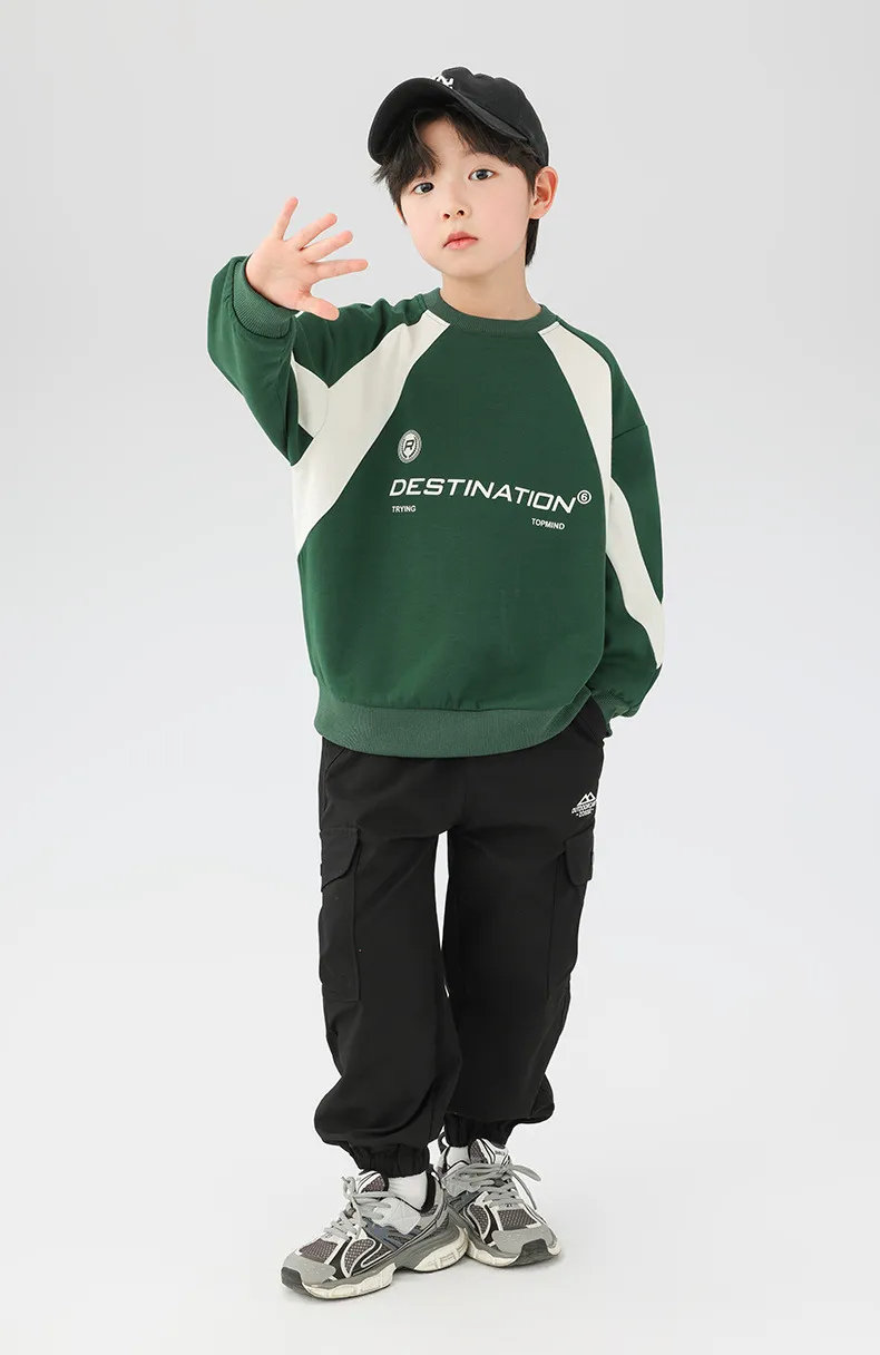 【120-170cm】韓国 大人っぽい ゆったり 子供服 プリントトレーナー スウェット 長袖 トップス