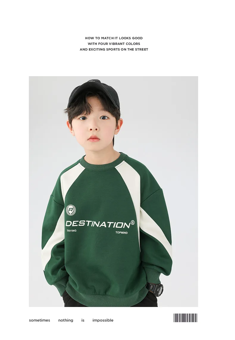 【120-170cm】韓国 大人っぽい ゆったり 子供服 プリントトレーナー スウェット 長袖 トップス