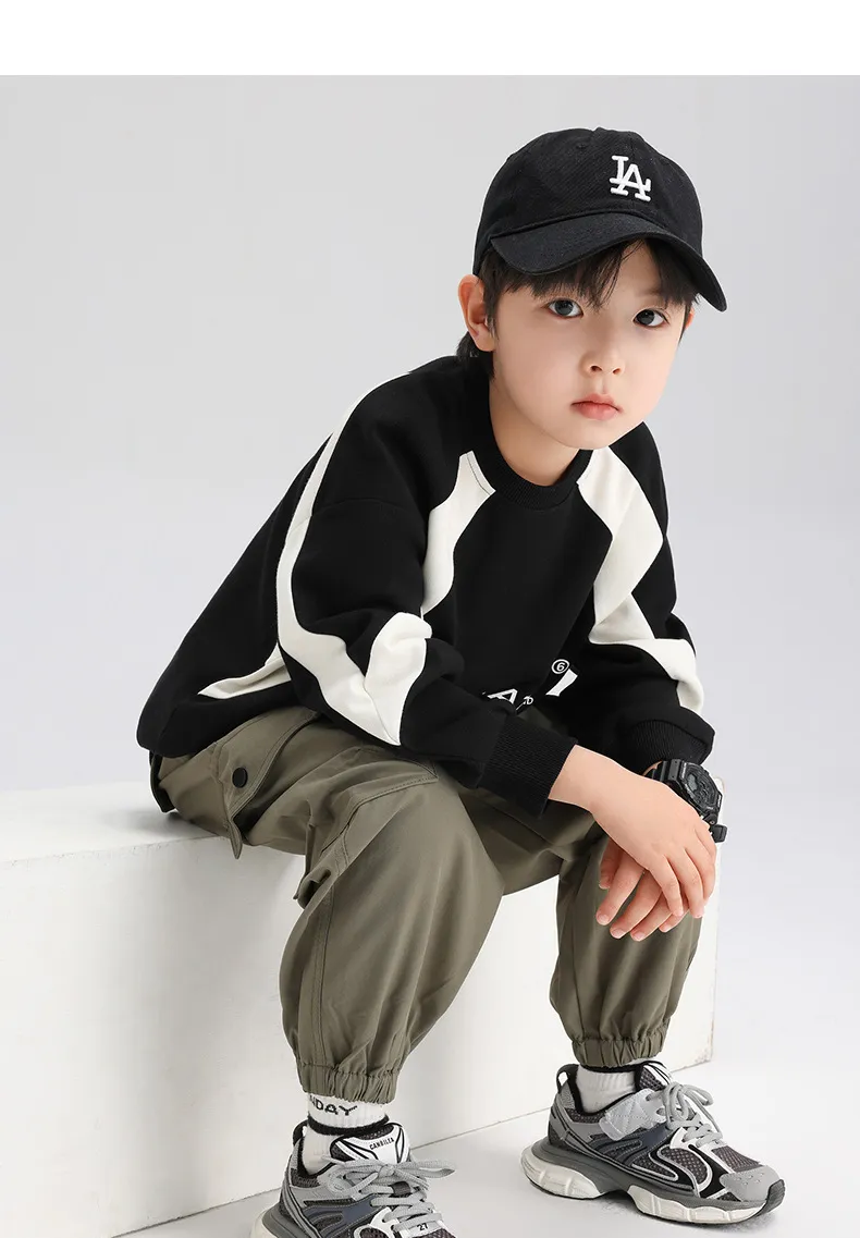 【120-170cm】韓国 大人っぽい ゆったり 子供服 プリントトレーナー スウェット 長袖 トップス