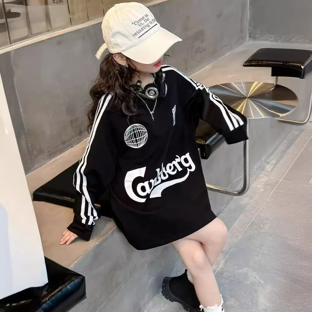 【130-170cm】大人可愛い 子ども服 デニムやレギンスと合わせ ロンT トップス 女の子