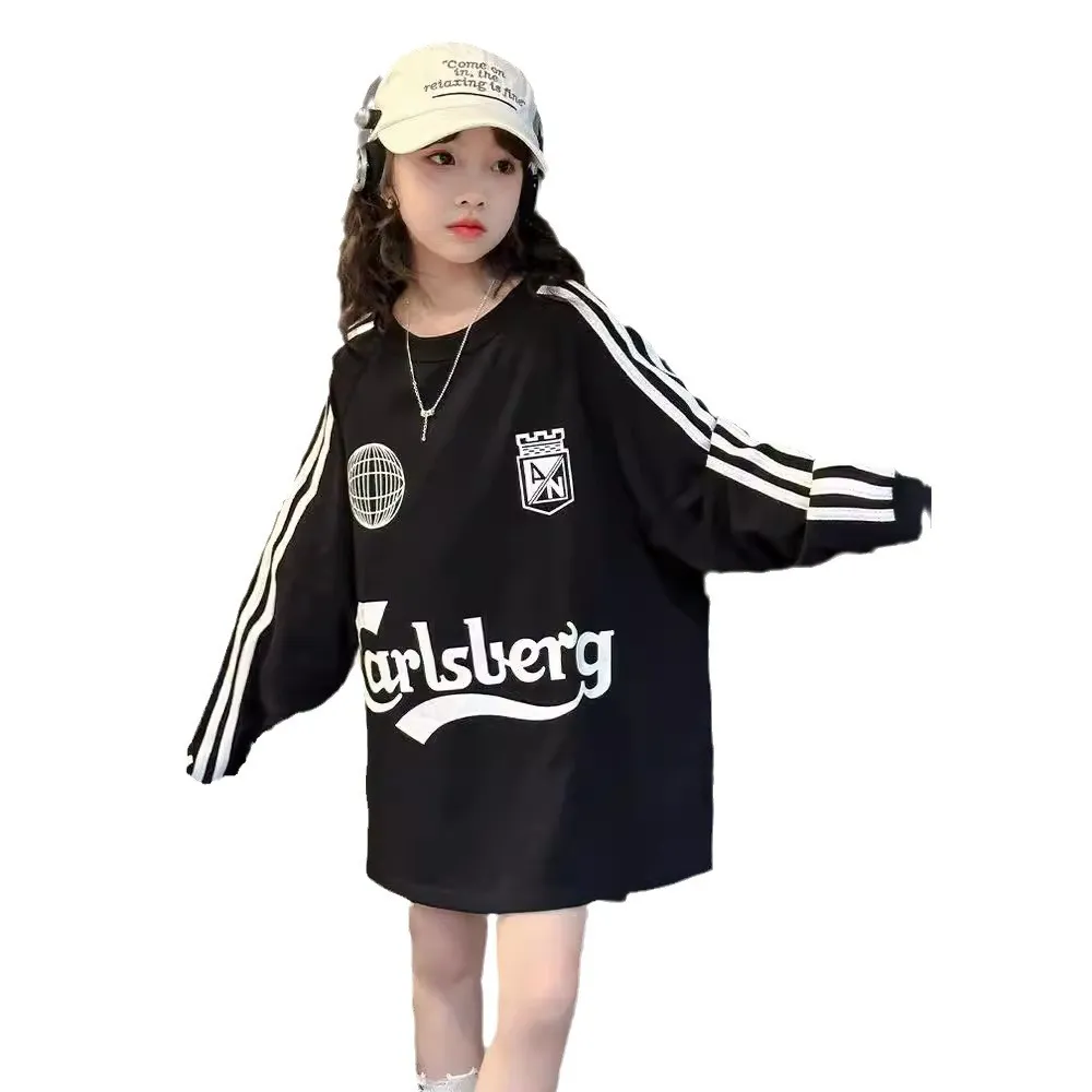 【130-170cm】大人可愛い 子ども服 デニムやレギンスと合わせ ロンT トップス 女の子