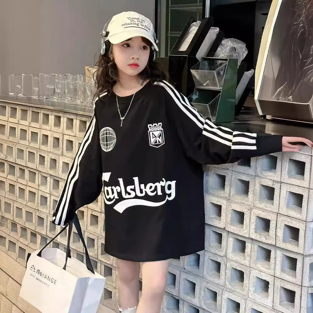 【130-170cm】大人可愛い 子ども服 デニムやレギンスと合わせ ロンT トップス 女の子