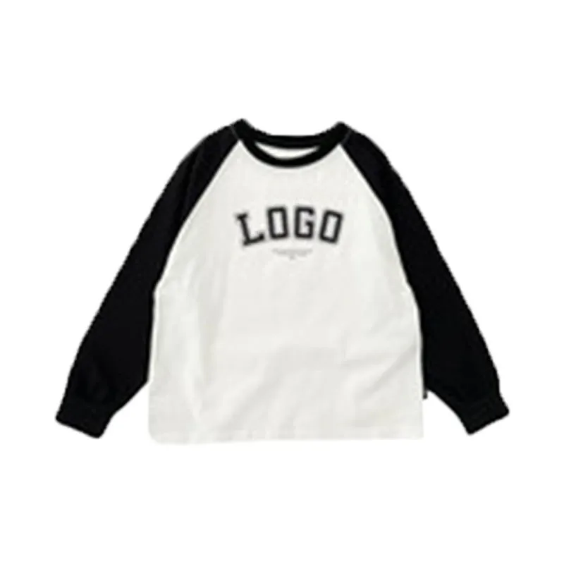 【100-160cm】大人気！シンプル カジュアル 日常 合わせやすい 切り替え 男の子 長袖 Ｔシャツ