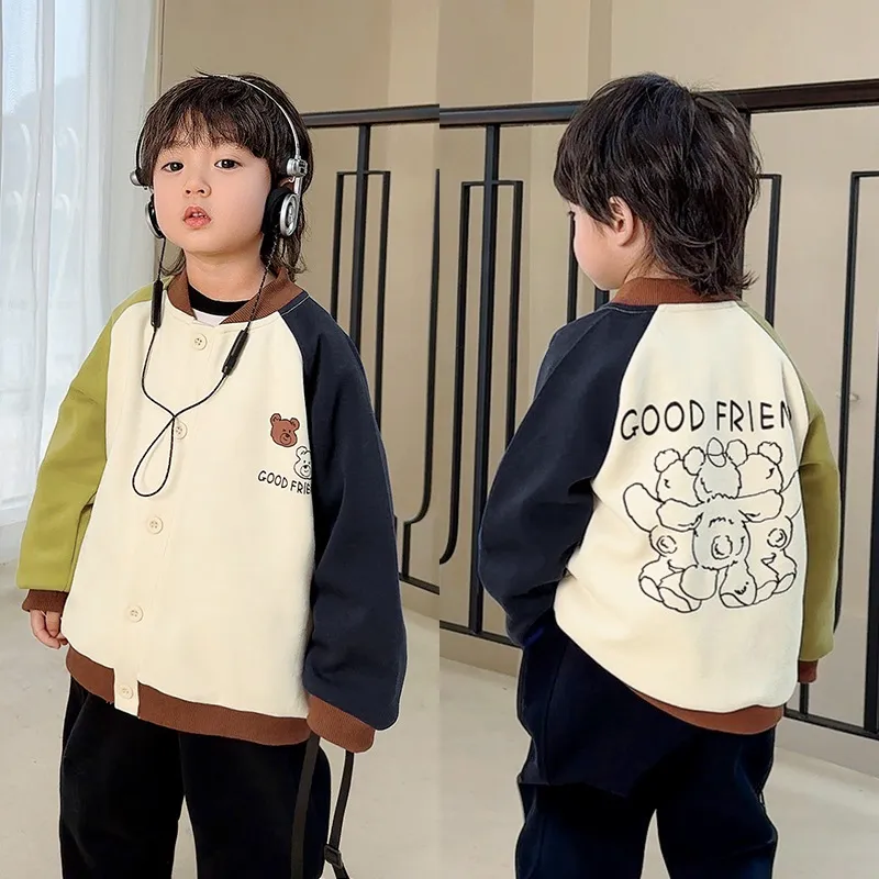 【90-140cm】超人気商品!秋新作 ファッション カートゥーン 合わせやすい 男の子 長袖 カーディガン