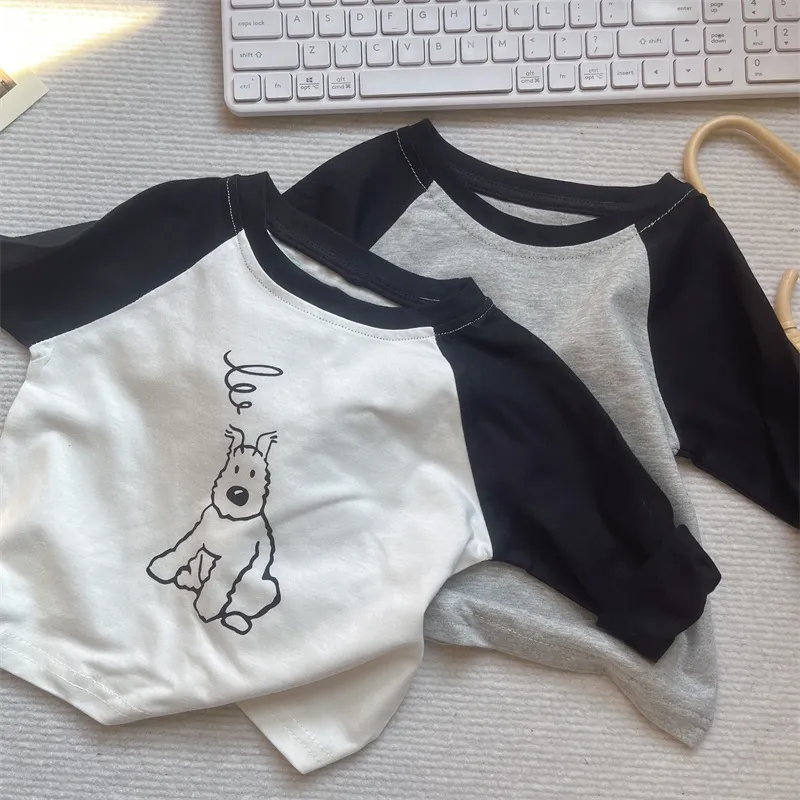 【73-130cm】超人気商品 絶対欲しい シンプル ファッション 女の子 男の子 長袖 Ｔシャツ