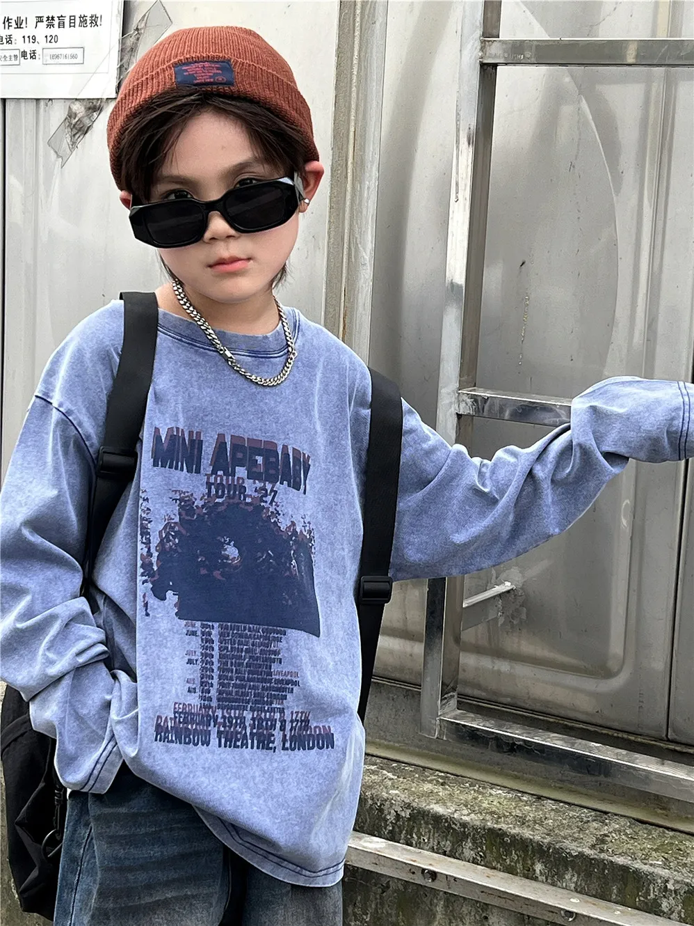 【90-150cm】絶対欲しい!大好評 カッコイイ 合わせやすい 着心地良い トレンド 長袖 Tシャツ