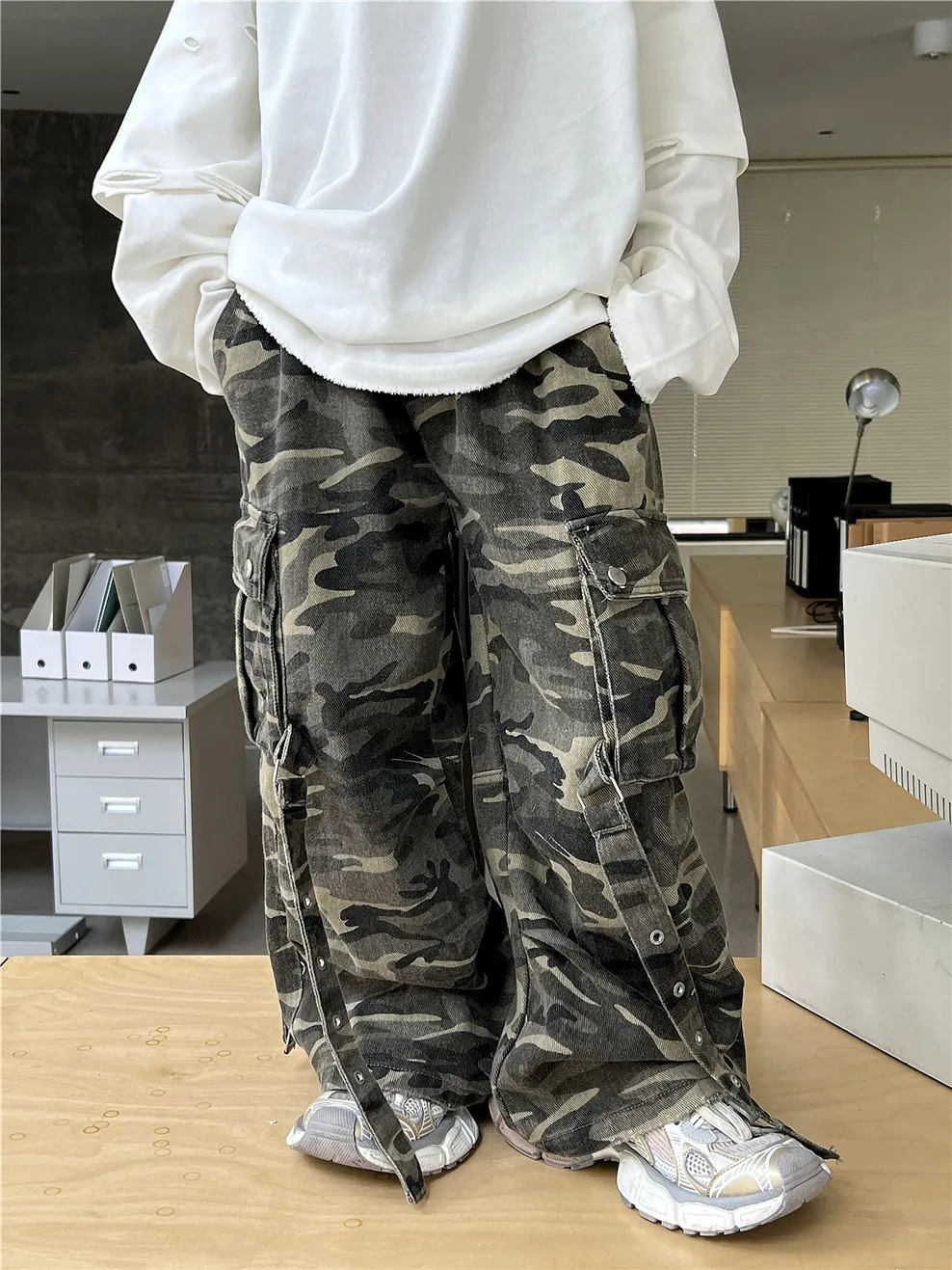 【90-140cm】今季大注目 カモフラ柄 履きやすい 合わせやすい トレンド 男の子 長ズボン