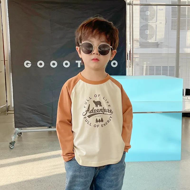 【90-140cm】人気上昇中 着心地良い トレンド 合わせやすい 通気性良い 長袖 Tシャツ