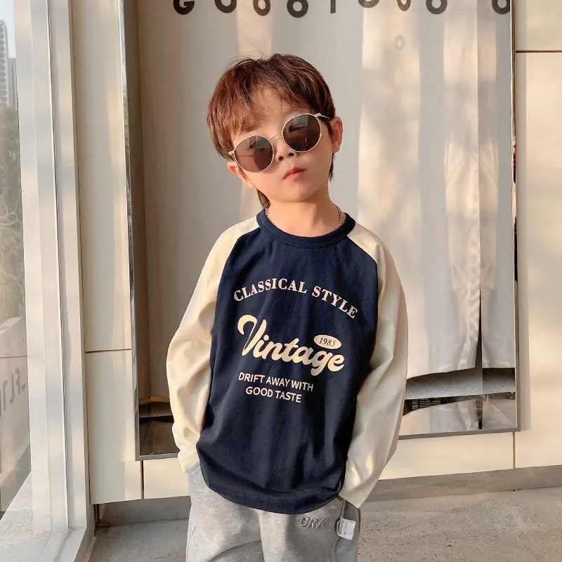 【90-140cm】人気上昇中 着心地良い トレンド 合わせやすい 通気性良い 長袖 Tシャツ