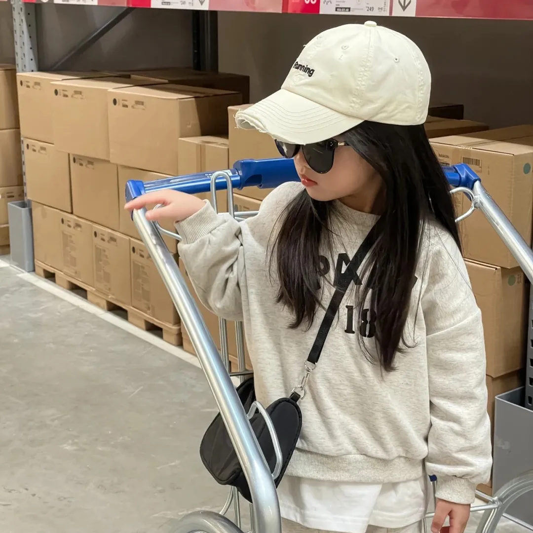 【90-140cm】 おしゃれ 可愛い 韓国子供服 トップス ボトムス 通学 通園 シンプル セットアップ