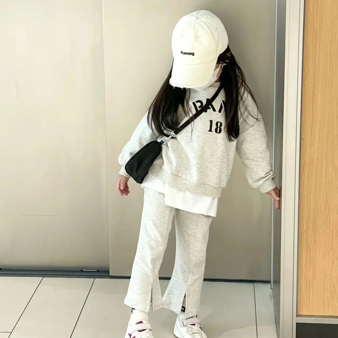 【90-140cm】 おしゃれ 可愛い 韓国子供服 トップス ボトムス 通学 通園 シンプル セットアップ