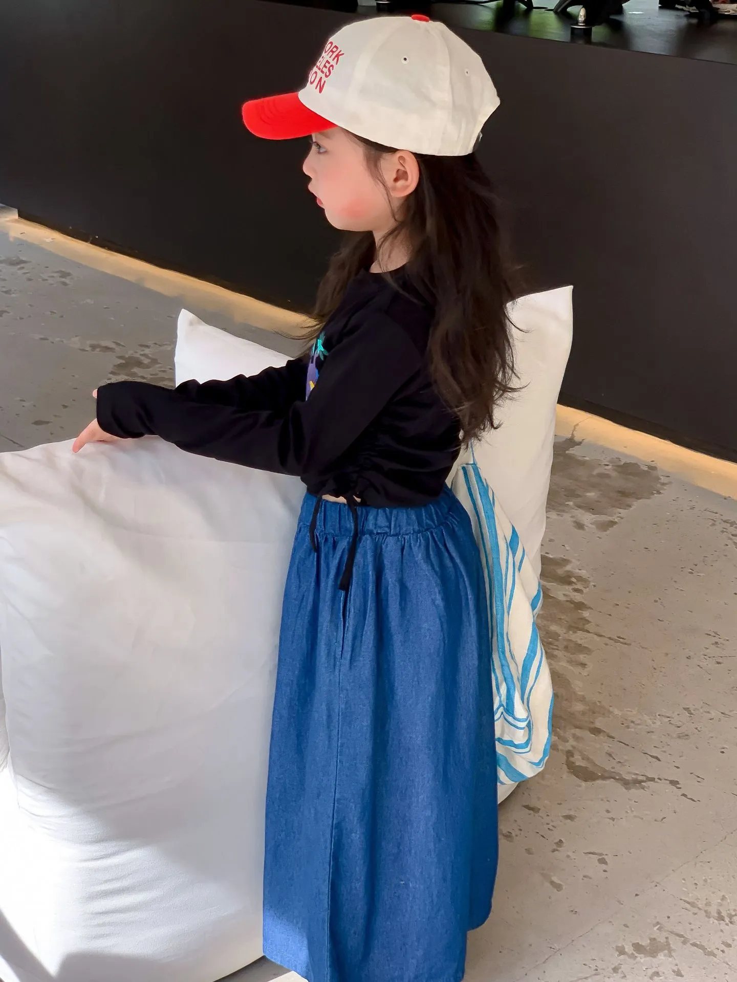 【90-140cm】お出かけ この一枚着るだけオシャレ 長袖Tシャツ キッズ  女の子 トップス