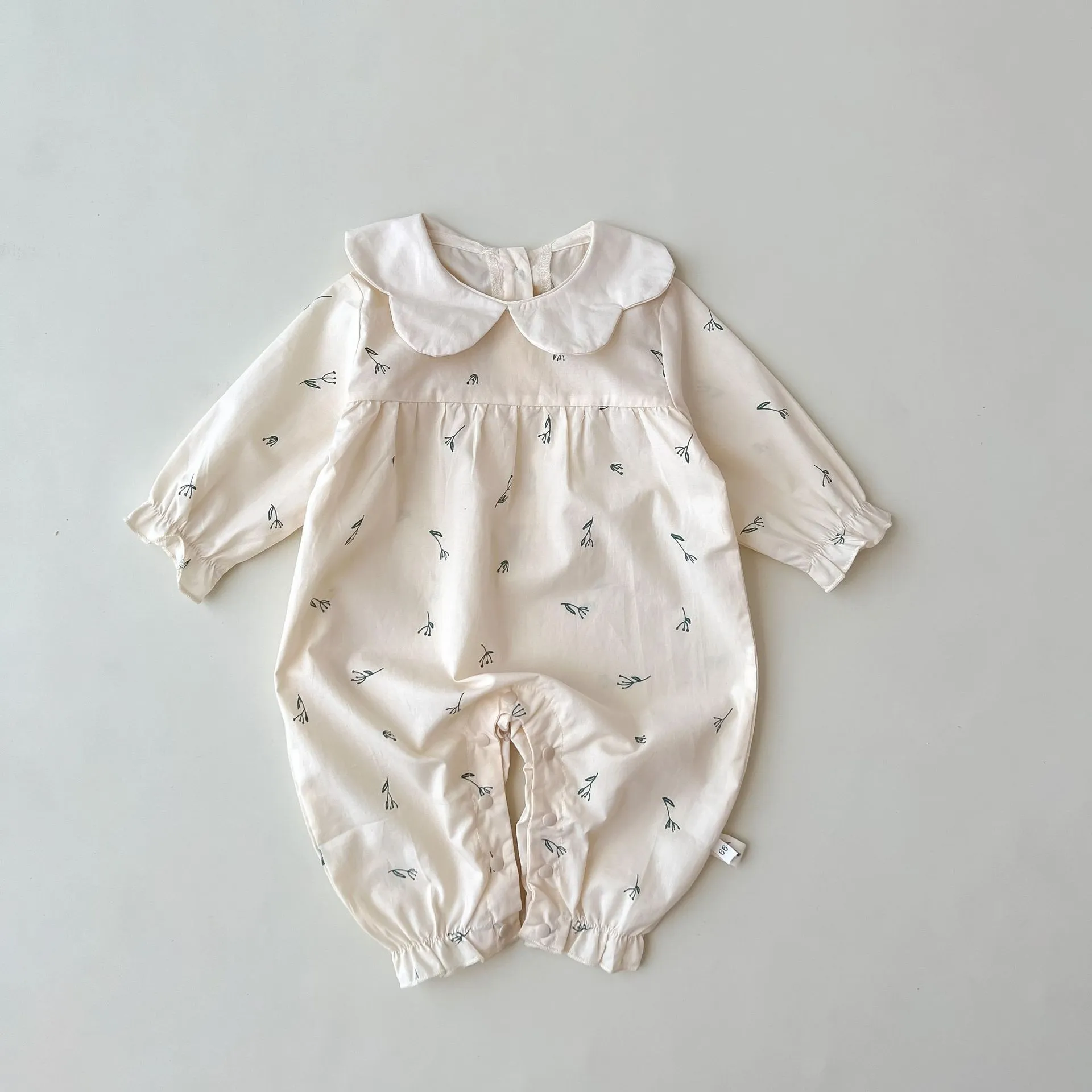 【66-100cm】絶対欲しい！通気性良い 肌に優しい 花柄 ベビー服 柔らかい ロンパース