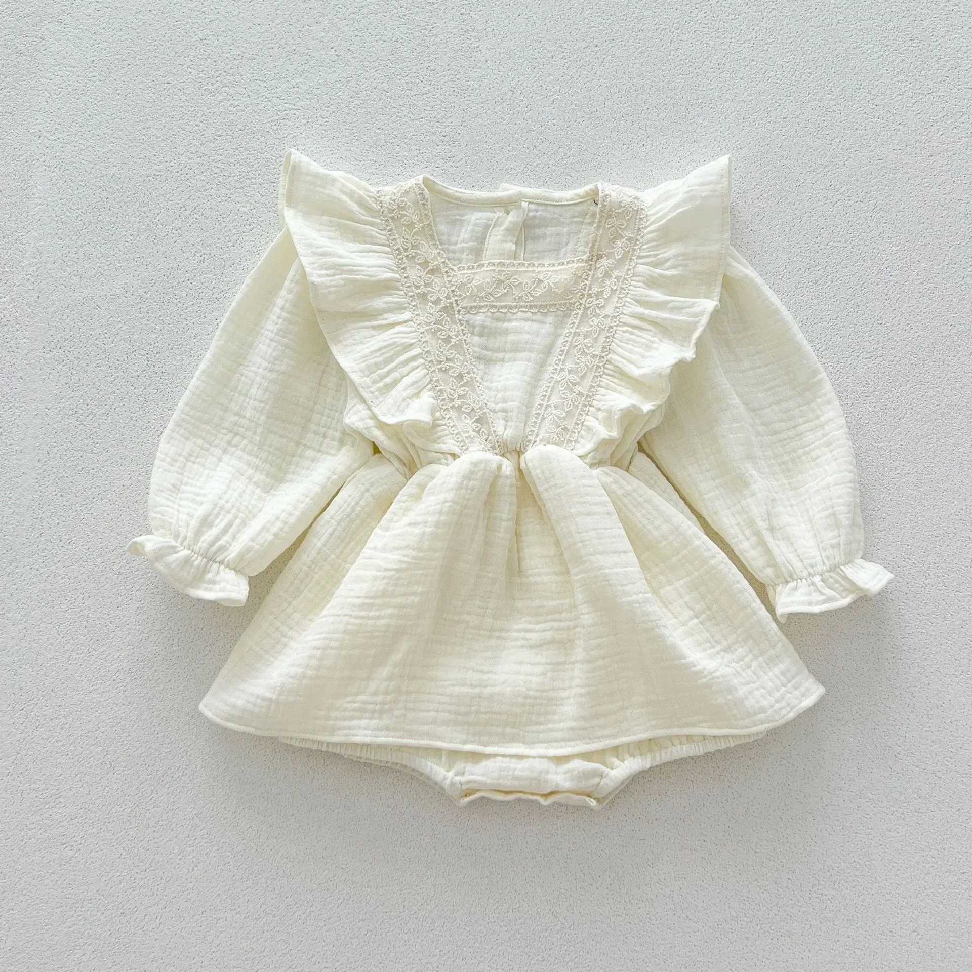【66-100cm】可愛い シンプル コットン 新生児 赤ちゃん ベビー服 長袖ロンパース