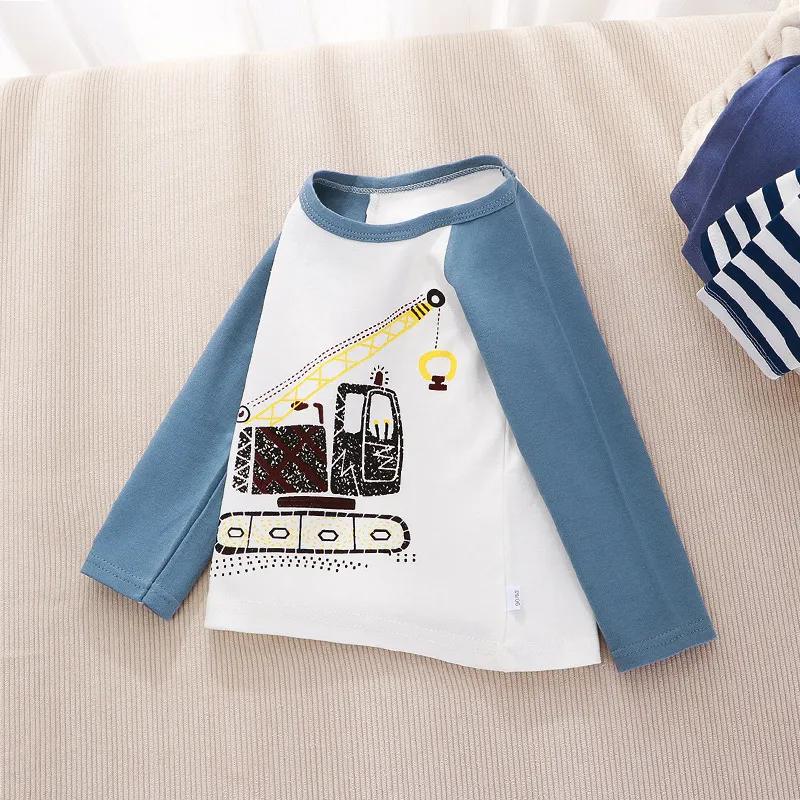 【73-130cm】人気新作！キュート カジュアル ５色選べる アルファベット カートゥーン 女の子 長袖 Ｔシャツ