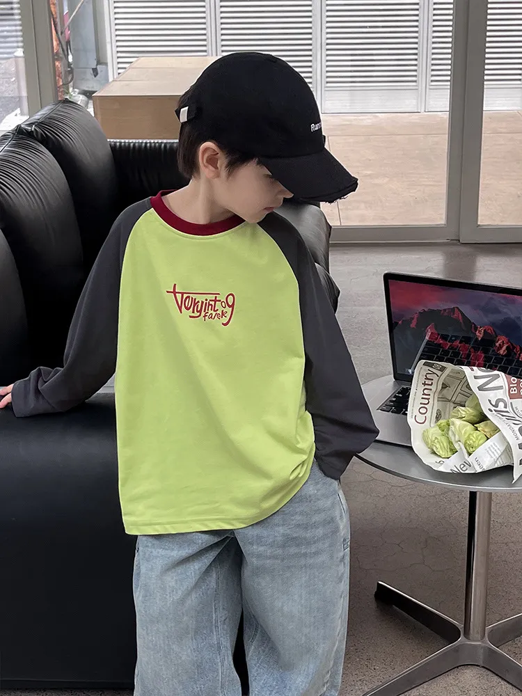 【90-150cm】着回し力抜群 ルーズ 合わせやすい 着心地良い トレンド 定番 カジュアル 長袖 Tシャツ