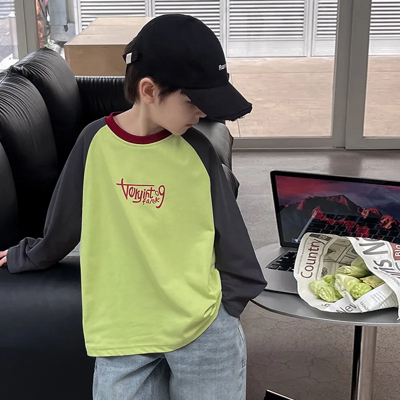 【90-150cm】着回し力抜群 ルーズ 合わせやすい 着心地良い トレンド 定番 カジュアル 長袖 Tシャツ