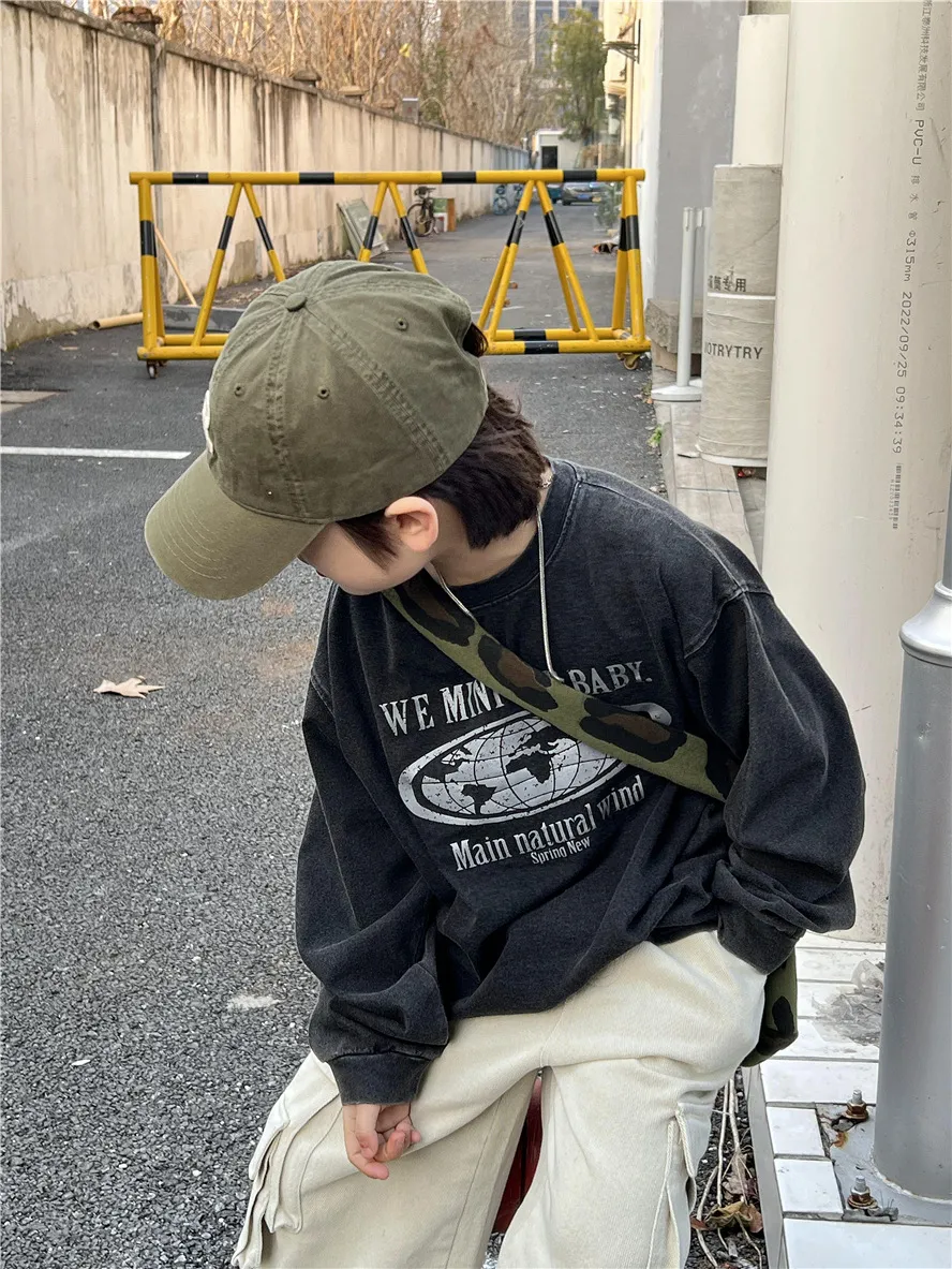 【90-150cm】人気爆発中 レトロ 着心地良い 合わせやすい トレンド 長袖 トップス