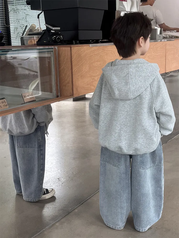【90-150cm】人気上昇中! ファッション クール 合わせやすい 男の子 長袖 フード付き アウター