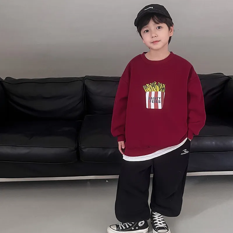 【90-150cm】着回し力抜群!カッコイイ カジュアル 日常 合わせやすい 男の子 長袖 トレーナー