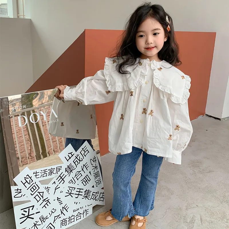 【80-140cm】 定番 ファッション  合わせやすい  無地 女の子 デニム パンタロン パンツ