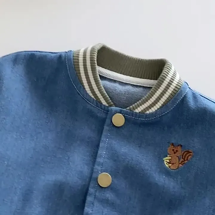 【73-120cm】超人気商品!秋新作 ファッション スポーツ 合わせやすい 男の子 長袖 デニムアウター