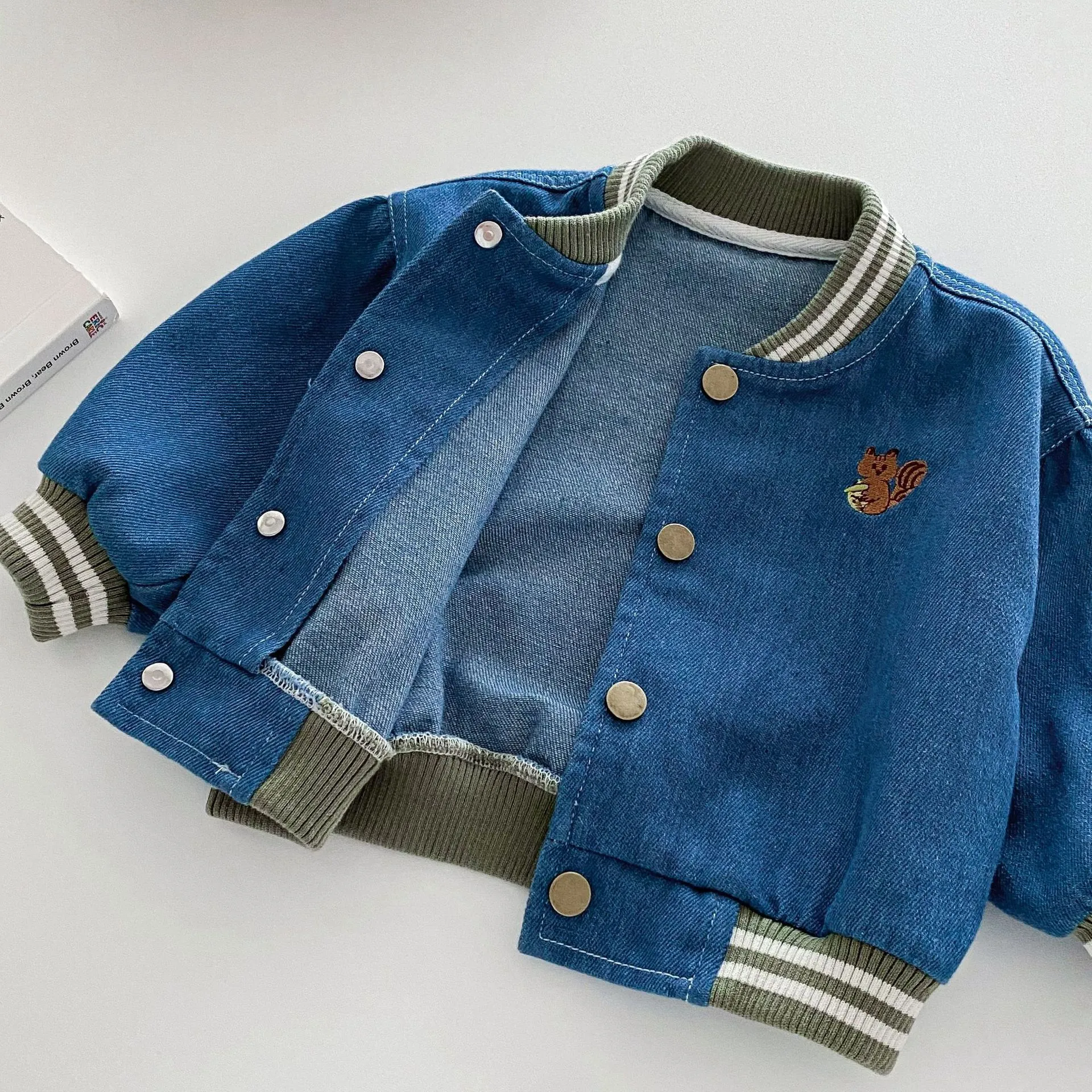 【73-120cm】超人気商品！秋新作 ファッション スポーツ 合わせやすい 男の子 長袖 デニムアウター