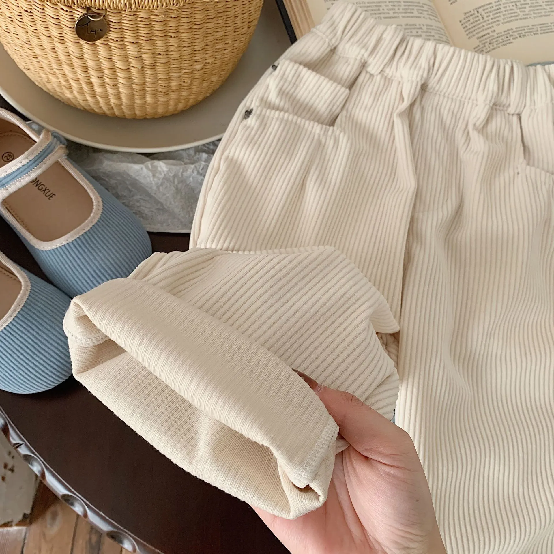 【90-130cm】 人気 オシャレ オススメ コーデュロイパンツ 無地 長ズボン ベビー服 キッズ 子供服