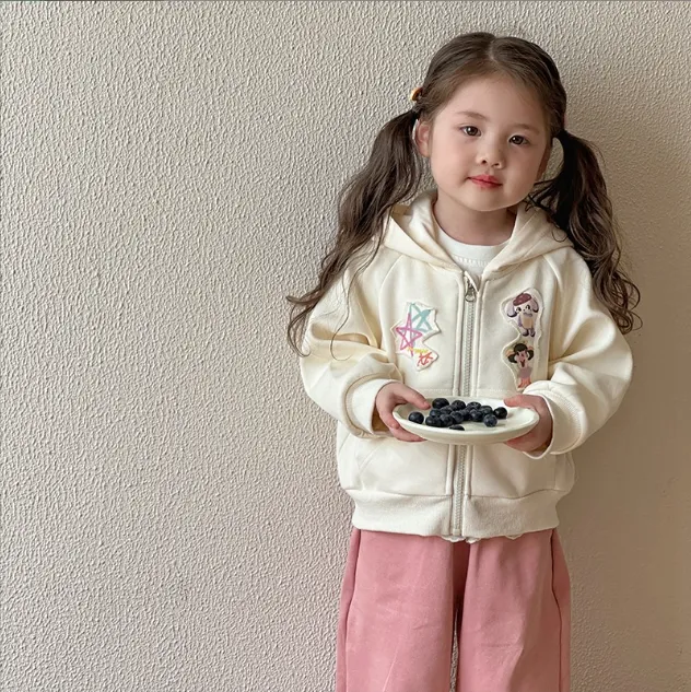 【80-130cm】今季注目 超人気商品 かわいい 女の子 カジュアル ファッション フード付き アウター