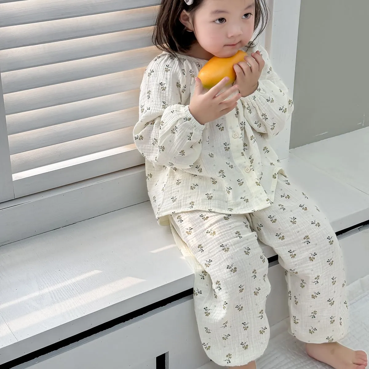 【90-130cm】 秋冬 暖かい 前開き 兄妹お揃い 長袖 子供 ルームウェア 可愛い セットアップ