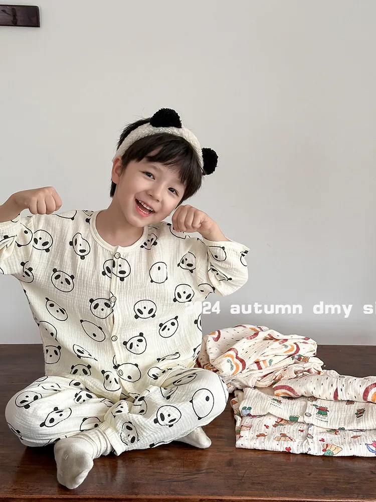 【100-150cm】子供パジャマ ベビー キッズ ボタンパジャマ 長袖 男の子 女の子 ルームウェア お泊り 子供服 綿100% 前開き